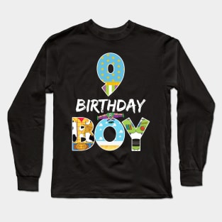 Toy Funny 9th Birthday Story B-day Gift For Boys Kids Long Sleeve T-Shirt